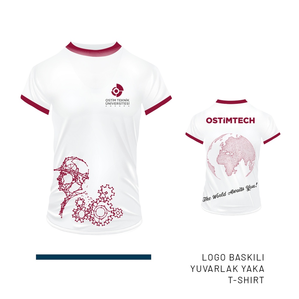 Logo Baskılı Yuvarlak Yaka T-Shirt